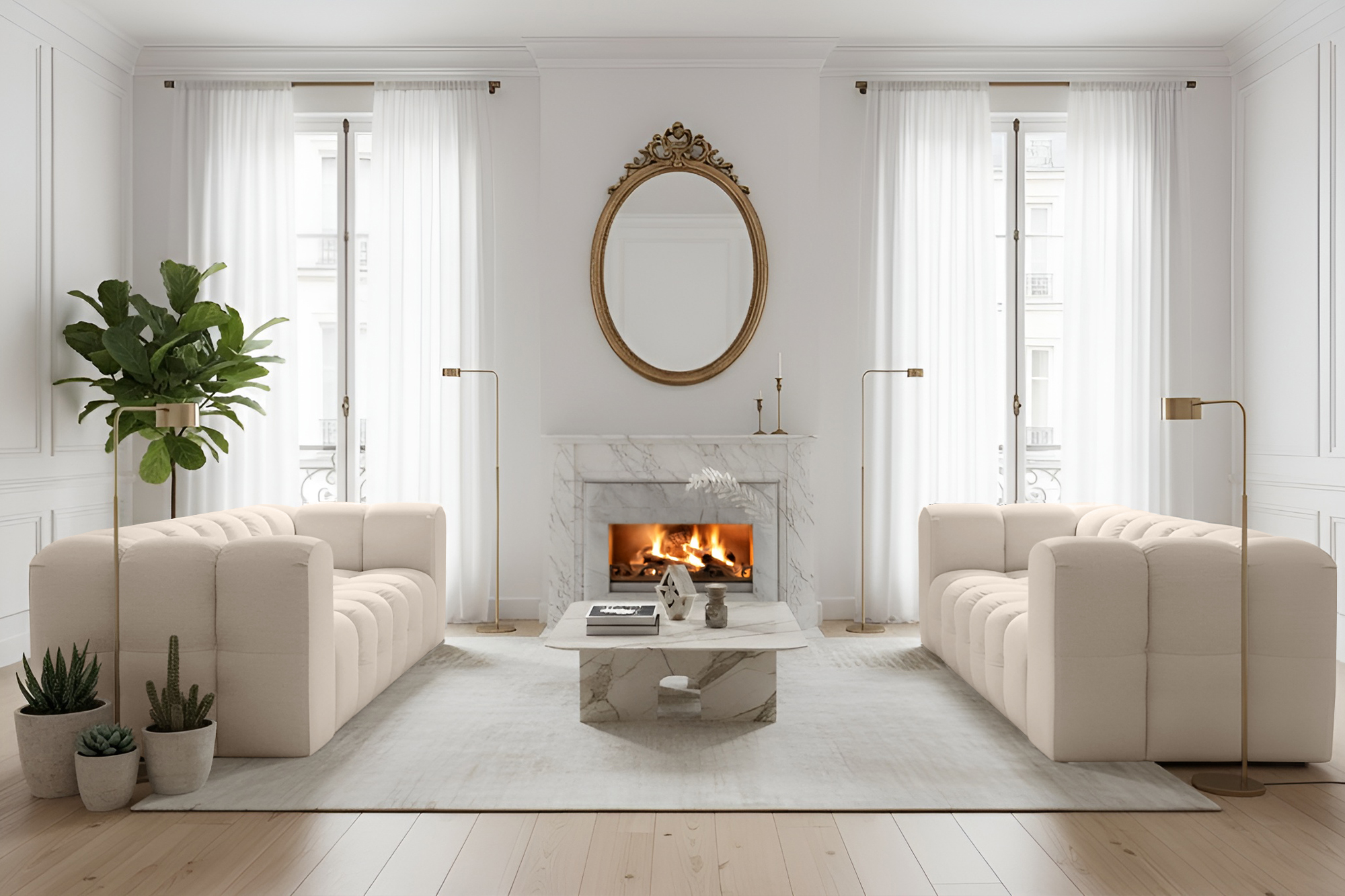 Baloo 3-Sitzer Set Tiffany Beige